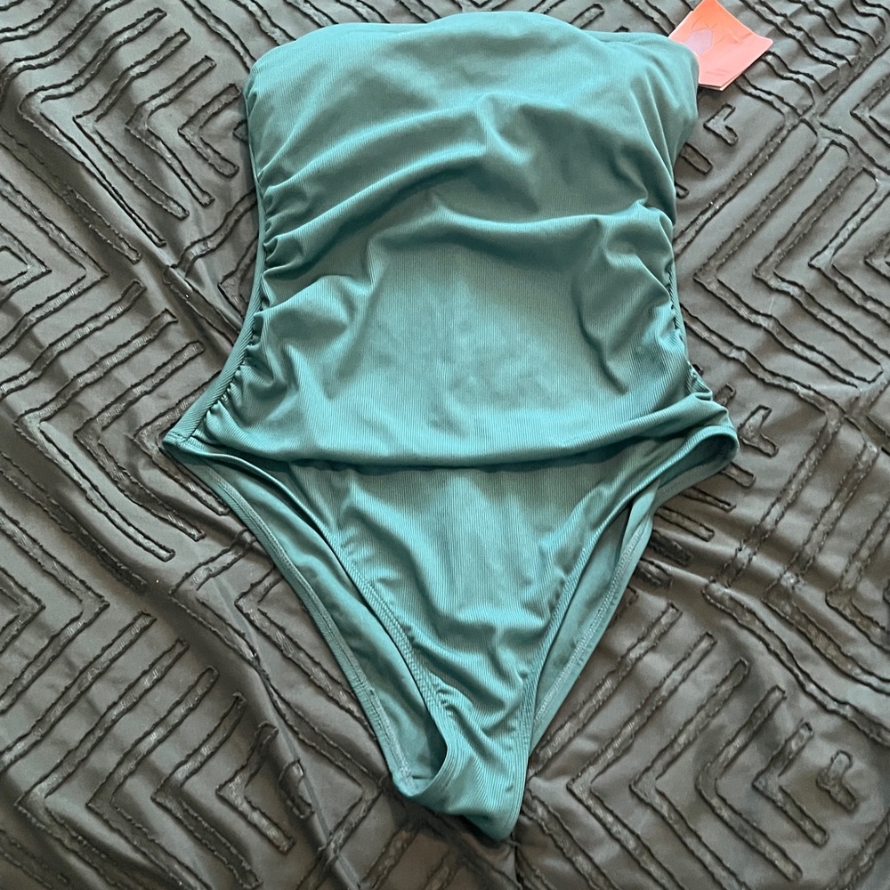 Shade & Shore Teal High Leg Swimsuit